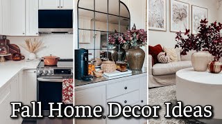 FALL DECORATING IDEAS 2024 | FALL HOME DECOR STYLING | DECORATE WITH ME | DESIGNER LOOK FOR LESS