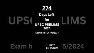 UPSC EXAM 2024 PRELIM COUNTDOWN