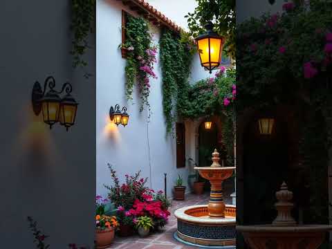 Courtyard Elegance: The beauty of Mediterranean patio design. #gardenlandscape #gardenhouse