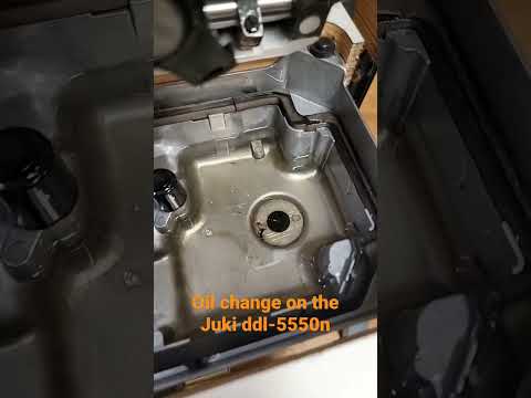 Changing the oil on the new Juki ddl-5550n sewing machine.