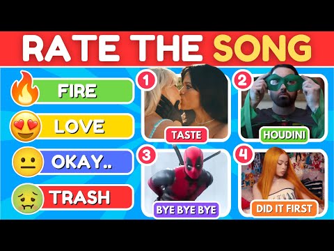 RATE THE SONG - TOP SONGS 2024 Tier List | Music Quiz