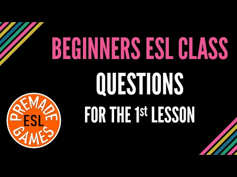 ESL Intro Class Speaking Activity Questions For Beginners | 1st Oral English Lesson