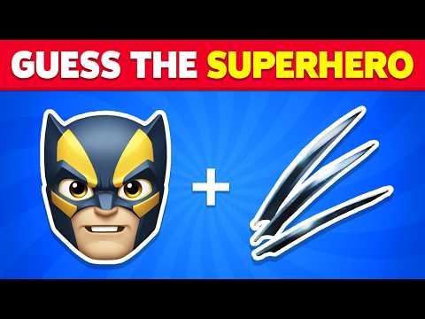 Guess the Superhero by Emoji? 🕷🦸 Marvel & DC Superheroes Emoji Quiz | Quiz Blitz