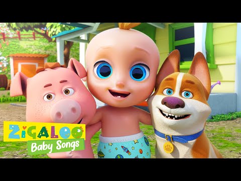 Animal Sounds for Kids with Johnny and Friends and more Toddlers Videos by Zigaloo Baby Songs