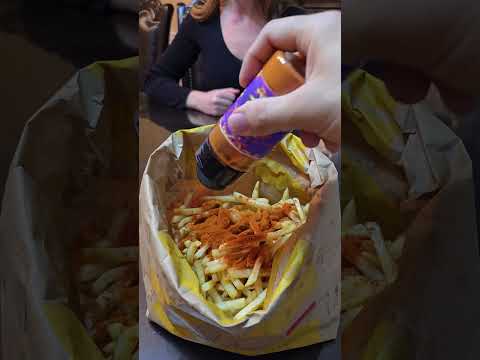 How to enjoy Fries with takis #funny #food #shorts #shortvideo #reels #viralvideo #youtubeshorts #fy