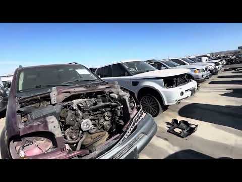 European SUV Section at Junkyard in Las Vegas: Range Rover, Porsche, BMW, Mercedes