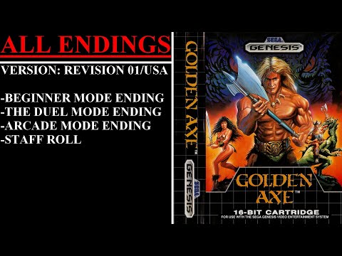 Golden Axe [Rev 01/USA] (Sega Genesis) - (All Endings)