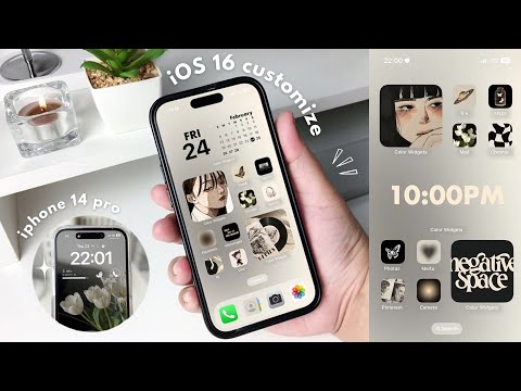 iOS16 aesthetic customization! 🖤 | custom lock screen, widgets, icons tutorial