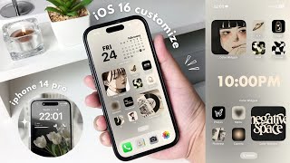 iOS16 aesthetic customization! 🖤 | custom lock screen, widgets, icons tutorial