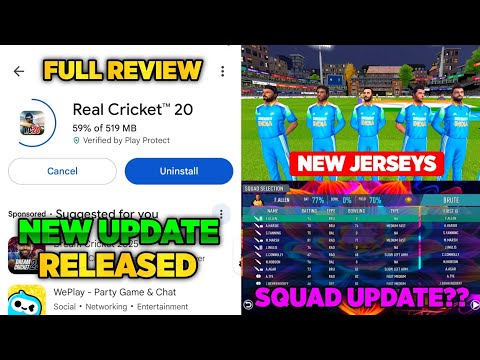 🤯Finally Real Cricket 20 New Update Launch | New Jersey, Squad Update | Real Cricket 20 New Update