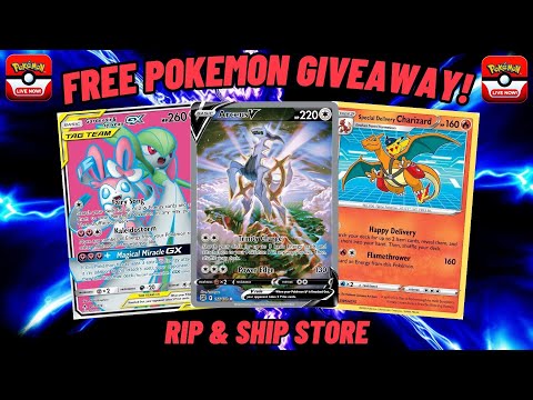 🔴Live -  Free Giveaways! Pokémon Cards & Rip & Ship Store!