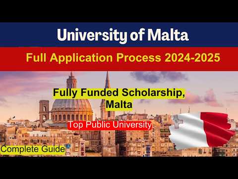 University of Malta Scholarship 2024 Complete Application Process | Study Free in Malta | MS, PHD🌟