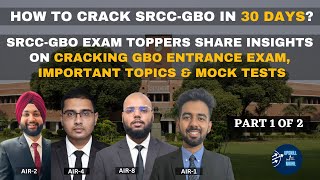 How to crack SRCC GBO in 30 days? | PART 1| SRCC GBO exam pattern and syllabus | SRCC GBO Placements