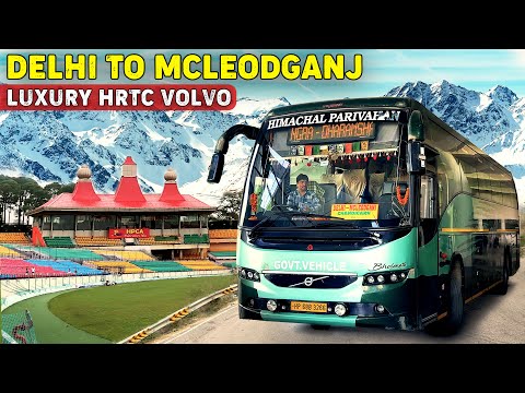 Delhi to McLeodganj in Luxury HRTC Volvo | Shimla-Kangra New Fourlane Update | Himbus