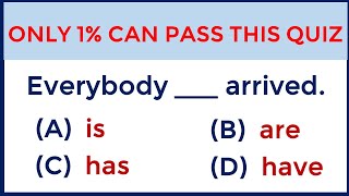 Mixed Grammar Quiz: If you score over 80% on this quiz, your English is Great!