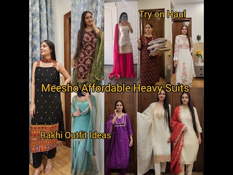 Huge Meesho Try on Haul| Affordable Rakhi Outfit Ideas | Meenu Yadav