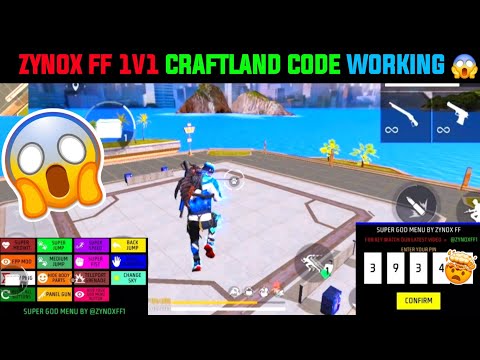 Free Fire Zynox FF Crafland Code | Free Fire 1v1 Zynox ff map code | Free Fire 1v1 Map Code