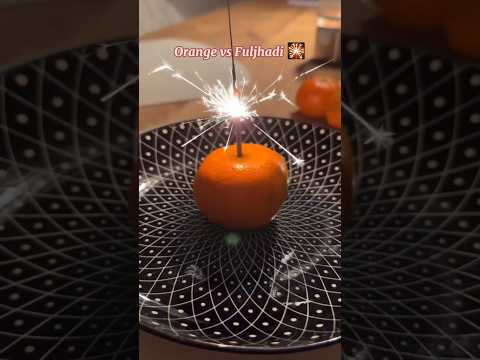 Diwali 2024 Experiment | Orange vs Fuljhadi Kya hoga aage 😱 #diwali #diwali2024 #experiment #shorts