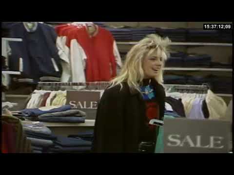 Shopping for clothes at a mall in 1989