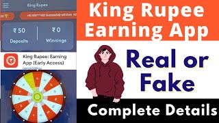 King Rupee App Real or Fake | King Rupee App Withdrawal | Scam or Legit | Review | Payment Proof