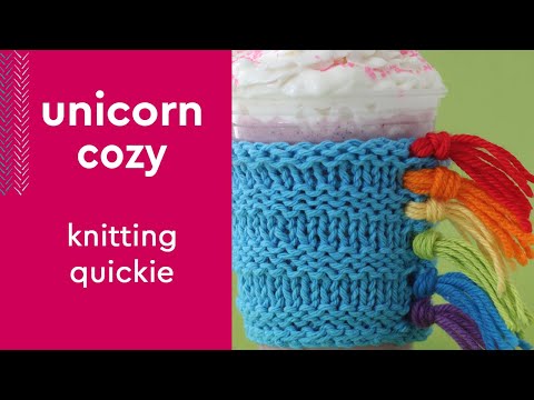 My Unicorn Drink Cozy Pattern #shorts #knittingpattern #unicorncraft