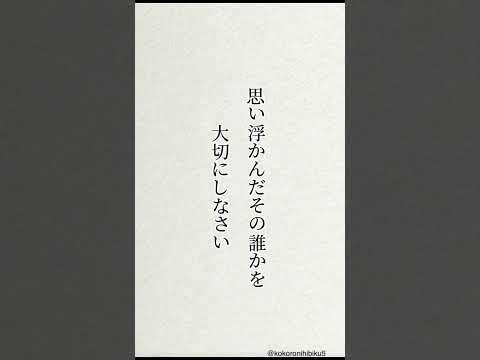 離れて寂しいと思える人を選びなさい#心に響く言葉 #励ましの言葉 #名言 #言葉