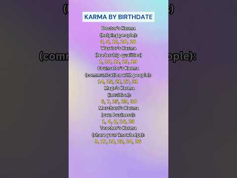 Karma by Birthdate #astrology #zodiac