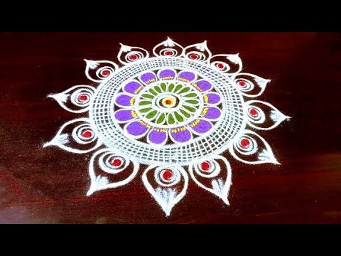 easy and beautiful traditional kolam by laks Rangoli designs