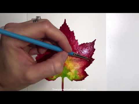 How To Paint an Autumn Leaf Using Wet on Wet with Watercolors