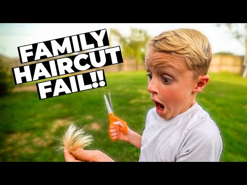 FAMILY HAIRCUT GONE WRONG | Kids School Hair Cuts | HE CUT HIS OWN HAIR!!! ✂️