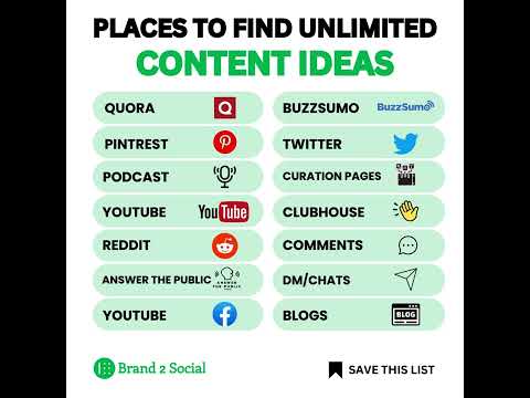 PLACES TO FIND UNLIMITED CONTENT IDEAS