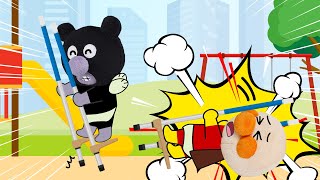 赤ちゃんアンパンマン達がたけうまに挑戦したよ！ | 絵本 読み聞かせ アンパンマン お世話