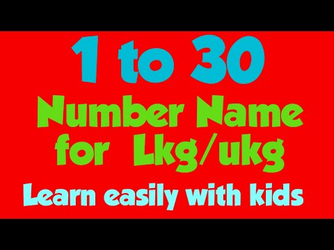 Number Names 1 to 30, Numbers spelling, 1 to 30 Numbers Counting, one two three, 1 to 30 spelling