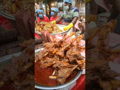 Mutton Leg rost & Chicken fry street food #streetfood #worldstreetfoodltd #youtubeshorts #shorts