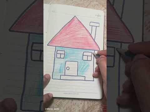 Draw House With ∆||Easy Drawing||#kidstv #kidsvideo #kids #drawing #colour #coloring