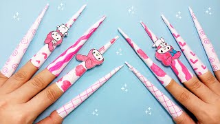 My melody | How to make paper nails