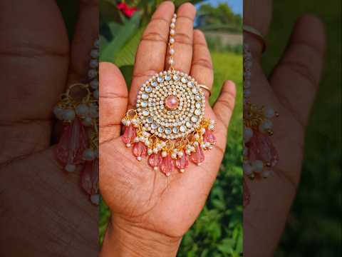 Kundan stone mangtika 🌸 #diy #craft #handmade #creative #trending #viral