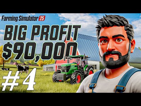 EARNING 90000 Dollars From Cow Milk | BIG PROFIT | Farming Simulator 25 Gameplay #4