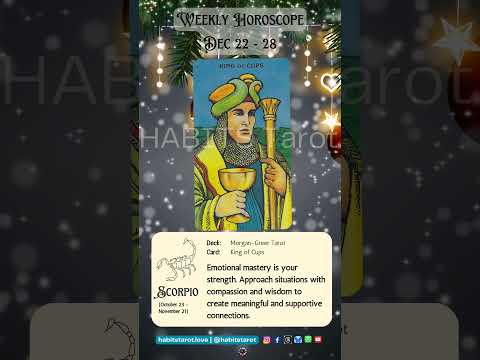 Water Signs Weekly Horoscope | Dec 22-28 #pisceshoroscope #cancerhoroscope #scorpiohoroscope