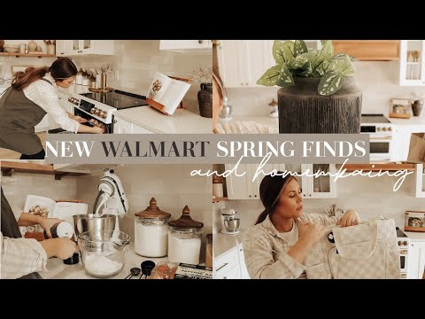 WALMART SPRING SHOP WITH ME 2024 | grocery haul, blueberry muffins, and spring homemaking!