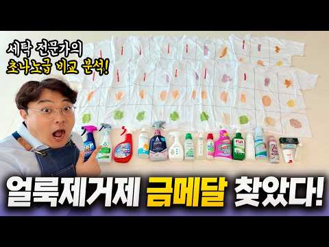 얼룩 제거제 올림픽! 극한의 18종 비교 분석 종합 1위🥇는 바로 이 제품?