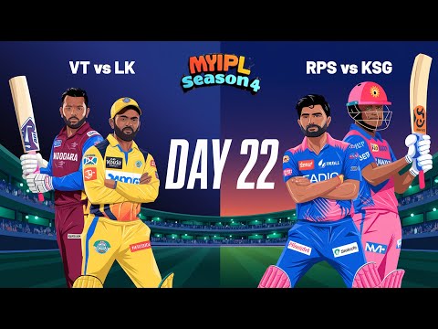 Day 22 Pune, Kochi /Ahmedbad Kanpur - May be more MYIPL Season 4 Cricket 24 Custom Tournament Live