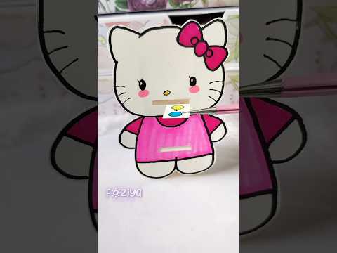 DIY Hello kitty magic 🪄✨/ #hellokitty #magic #cutecraft #diy #diypapercrafts #shorts