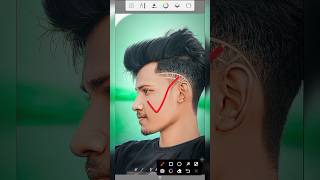 NATURAL Face + Hair Cut Editing photo editing sketchbook editing #shorts