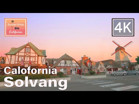 Peaceful Sunset Drive in California Solvang Danish Village | July 2022🌴🌆🚙