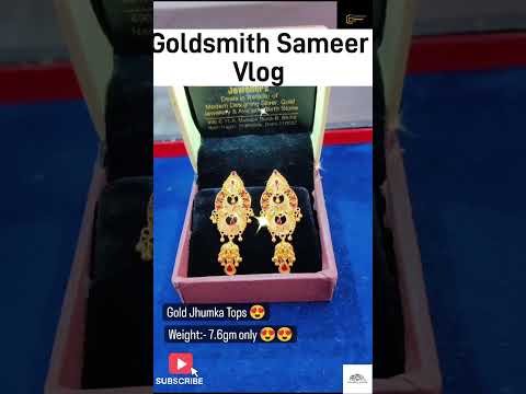 Gold tops come Jhumka design.|| Gold tops design.|| Gold jhumka design.|| #shorts