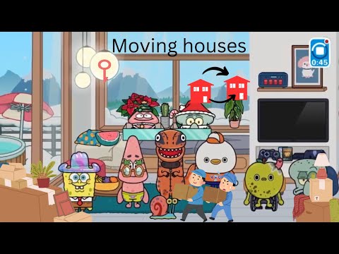 Moving Houses #124🏠🔄🏠 #youtubevideo #spongebob #spongebobandfriends #tocaboca #tocalifeworld