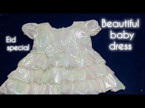 Eid special baby frock stitching|bacche ke liye ghar mein Simar kapda se frock banaen|#babyfrock