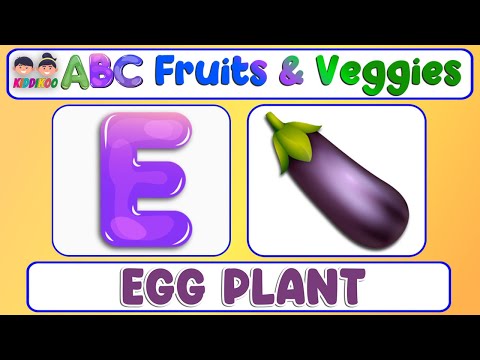 Learn fruits and vegetables name with ABC - Learn different fruits and vegetables A to Z - KIDDIKOO