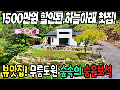 50.💸가격인하 무릉계곡 숲속의 숨은 보석! 마당에 계곡+폭포가 있는 하늘아래 첫집!남향에 산수화 같은 풍경! 넓은땅에 국유지까지 넉넉하게 사용 급매물 제천땅집부동산TV